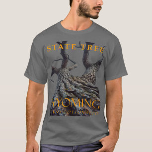 Camiseta Árbol del Territorio de Wyoming Álamo de las Llanu