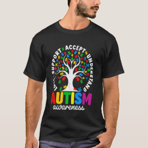 Camiseta Árbol Divertido De La Vida Mes De Concientización