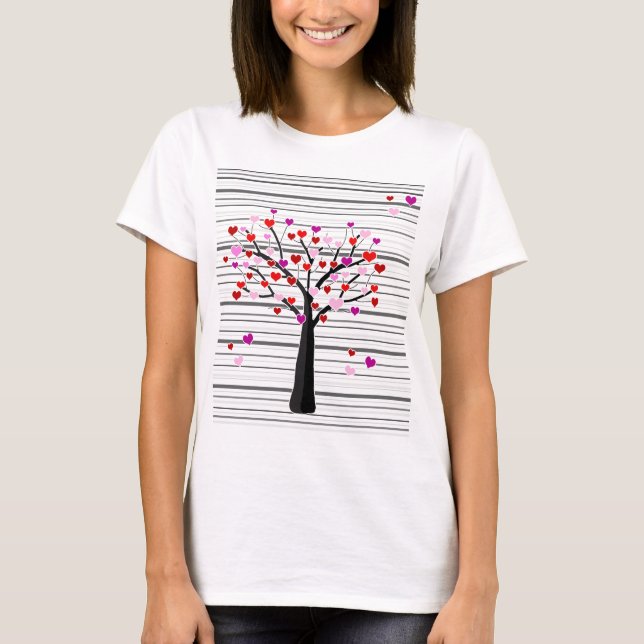 Camiseta árbol el día de San Valentín (Anverso)