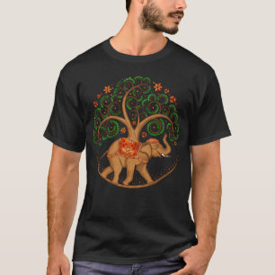 Camiseta Árbol elefante de la vida en Mandala