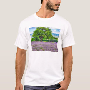 Camiseta Árbol en el campo Lavender, Francia
