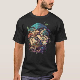 Camiseta Árbol en miniatura de Bonkei en árbol Bonsai japon