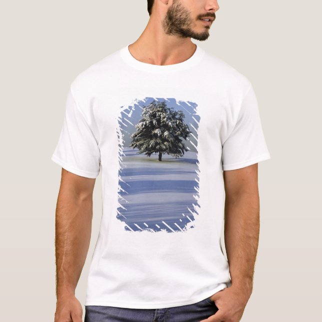 Camiseta Árbol en paisaje nevado (Anverso)
