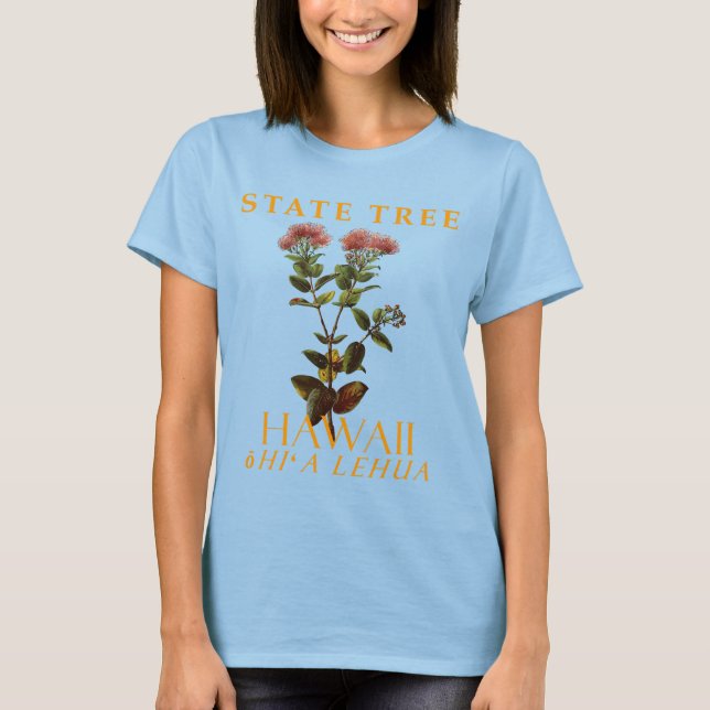 Camiseta Árbol endémico del Territorio de Hawái Lehua (Anverso)