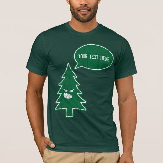 Camiseta Árbol enojado (espacio en blanco del vintage)