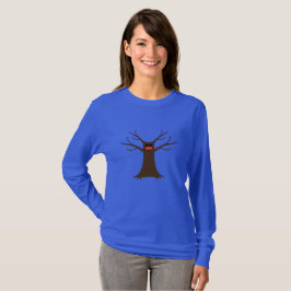 Camiseta Árbol espeluznante que lleva máscara facial de man