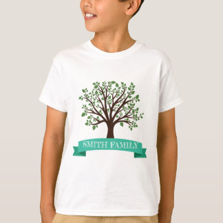 Camiseta Árbol familiar con etiqueta de cinta