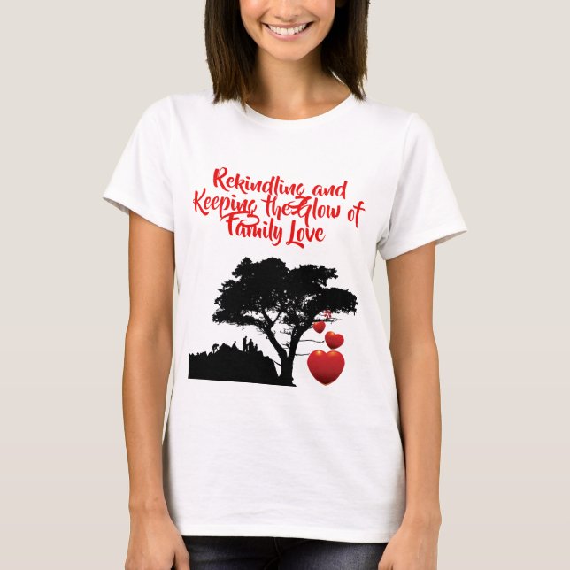 Camiseta Árbol familiar de amor de familia cita árbol de co (Anverso)