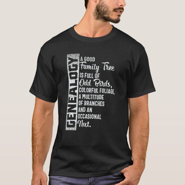 Camiseta Árbol familiar personalizado, diseño genealógico p (Anverso)