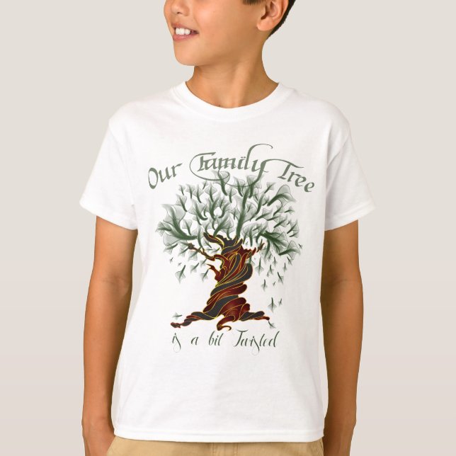 Camiseta Árbol familiar un poco torcido (Anverso)