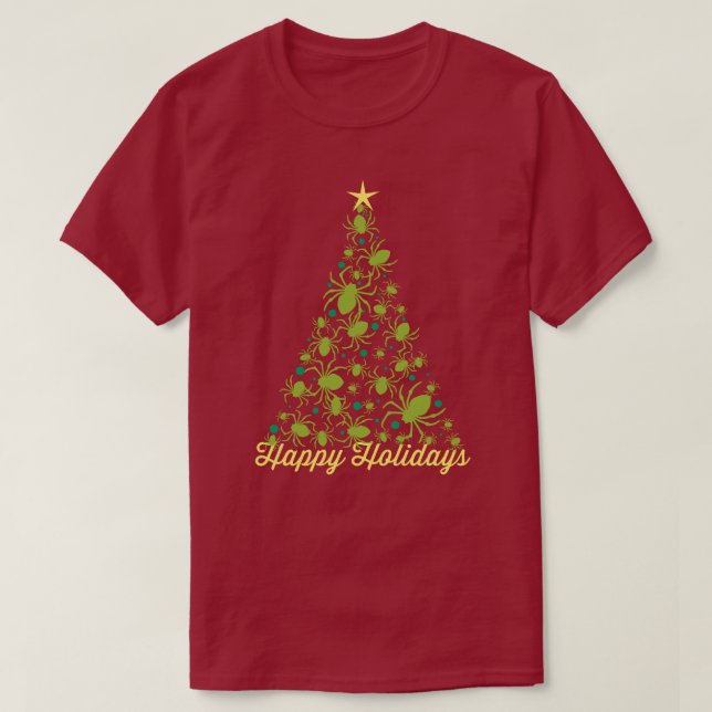 Camiseta Árbol festivo de araña (Diseño del anverso)
