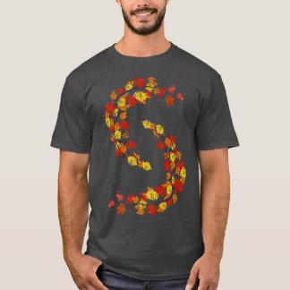 Camiseta Árbol forestal deja la naturaleza otoñal deja colo