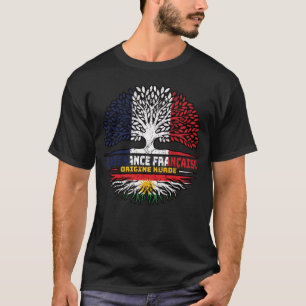 Camiseta Árbol francés kurdo de Francia kurdo hace bandera