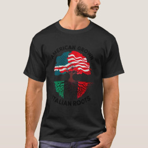 Camiseta Árbol genealógico bandera de Italia italoamericano