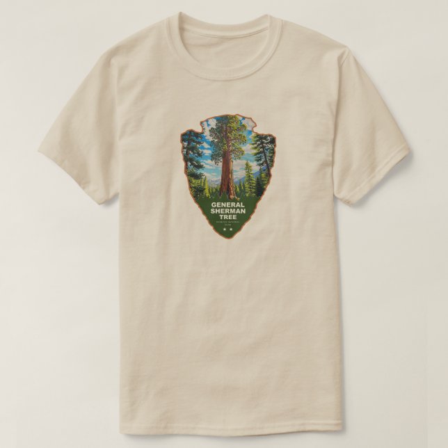 Camiseta Árbol General Sherman Sequoia NP Arrowhead (Diseño del anverso)