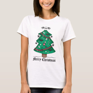 Camiseta Árbol gótico lindo de Navidad