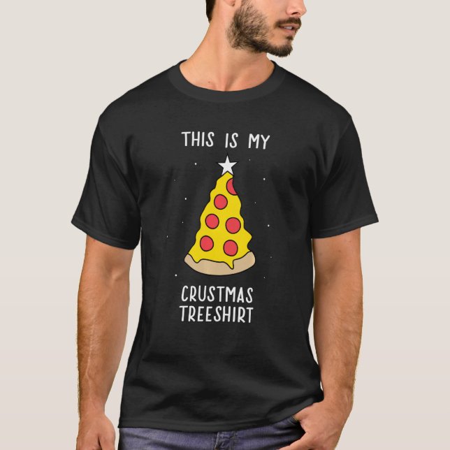Camiseta Árbol gracioso de navidades Pizza Slice (Anverso)