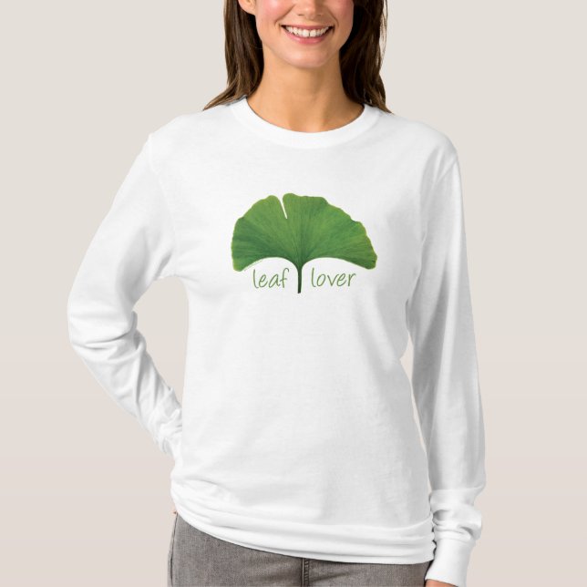 Camiseta Árbol Hugger, Leaf Lover - Ginkgo (Anverso)
