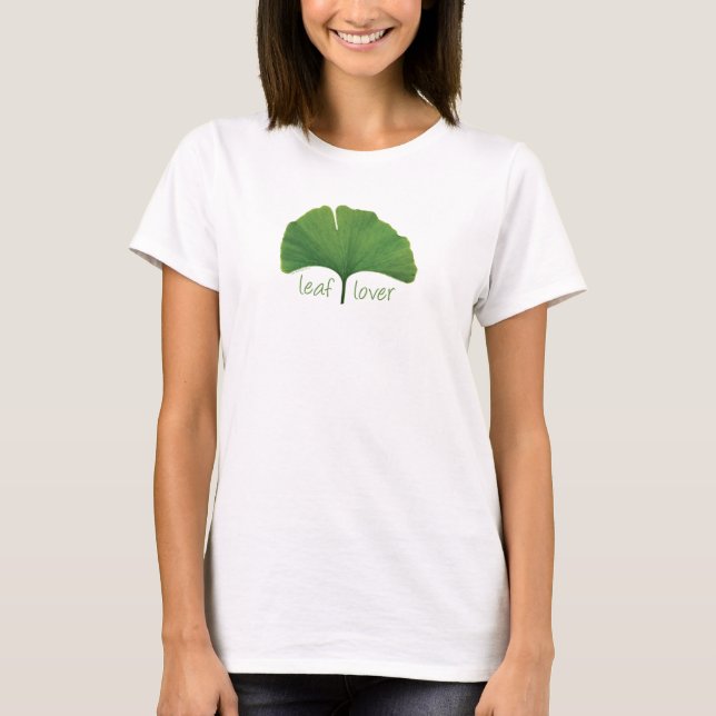 Camiseta Árbol Hugger, Leaf Lover - Ginkgo (Anverso)