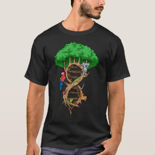 Camiseta Árbol infinito de vida ADN Biología Ambiente Amo