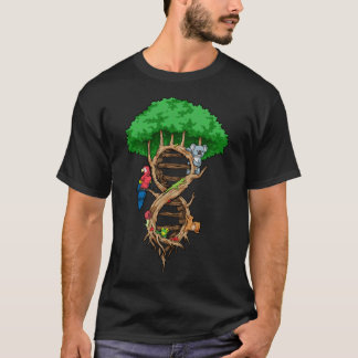 Camiseta Árbol infinito de vida ADN Biología Ambiente Amor