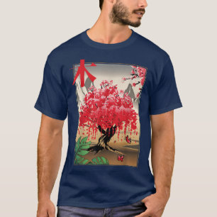 Camiseta Árbol japonés I Tradición Japón I Retro Sakura tre