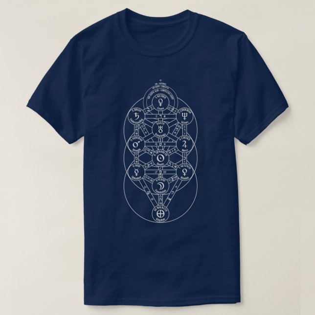 Camiseta Árbol Kabbalístico De La Vida (Diseño del anverso)