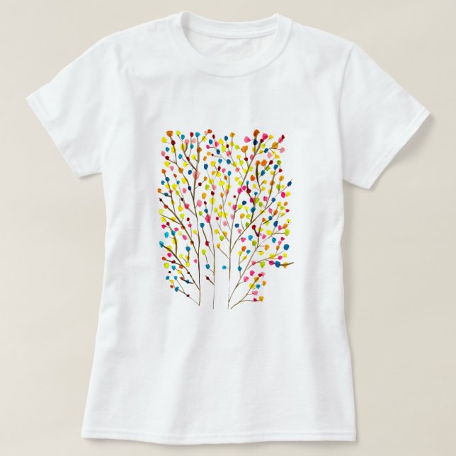Camiseta Árbol mágico árbol arcoíris (Diseño del anverso)