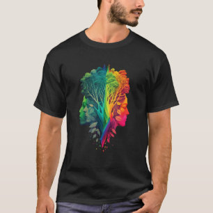 Camiseta Árbol natural del Orgullo Arcoiris LGTB Gay Modern