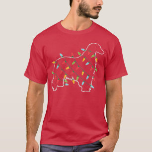Camiseta Árbol navideño afgano iluminado Pajama Navidad Per