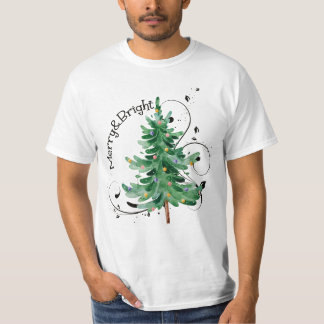 Camiseta Árbol navideño amargo y brillante, amargo y brilla