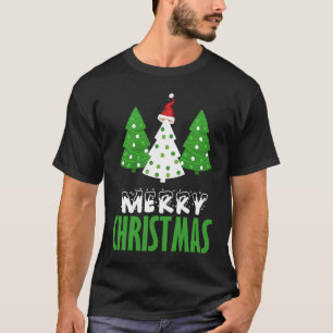 Camiseta Árbol navideño de amarre ilumina la bandera nigeri
