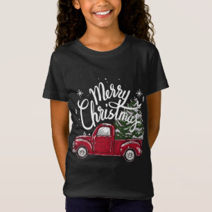 Camiseta Árbol navideño de cereza coincidente con los coche