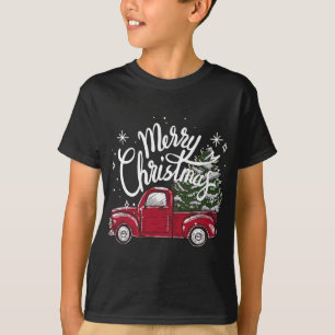 Camiseta Árbol navideño de cereza coincidente con los coche