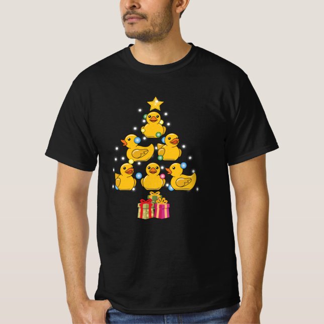 Camiseta Árbol navideño de duelo de caucho (Anverso)
