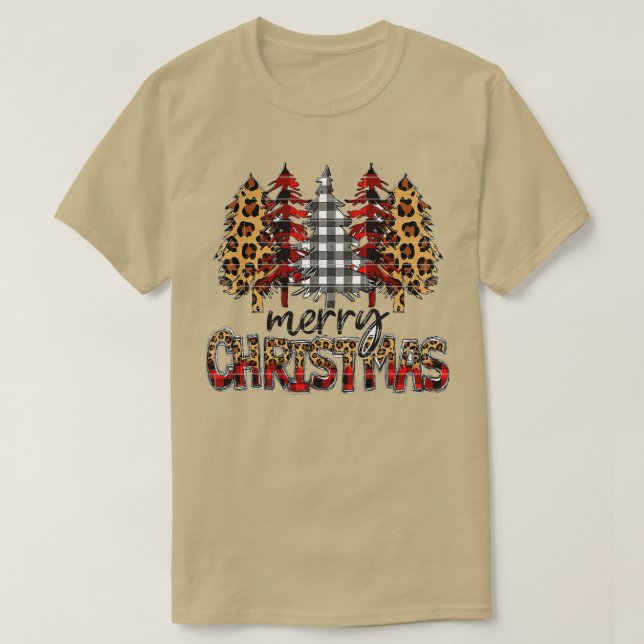 Camiseta Árbol navideño de pinos de navidad con moras blanq (Diseño del anverso)