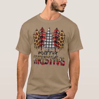 Camiseta Árbol navideño de pinos de navidad con moras blanq