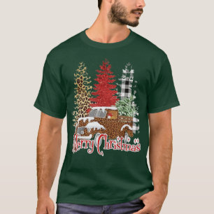 Camiseta Árbol navideño de pinos de navidad con moras blanq