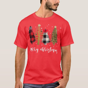 Camiseta Árbol navideño de pinos de navidad con moras blanq