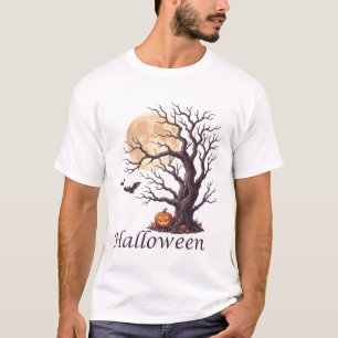 Camiseta Árbol nudoso de Halloween espeluznante Jack-o'-Lan