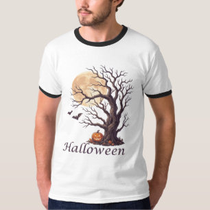 Camiseta Árbol nudoso de Halloween espeluznante Jack-o'-Lan