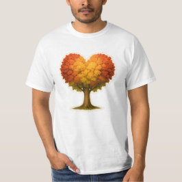 Camiseta Árbol otoñal con forma de corazón