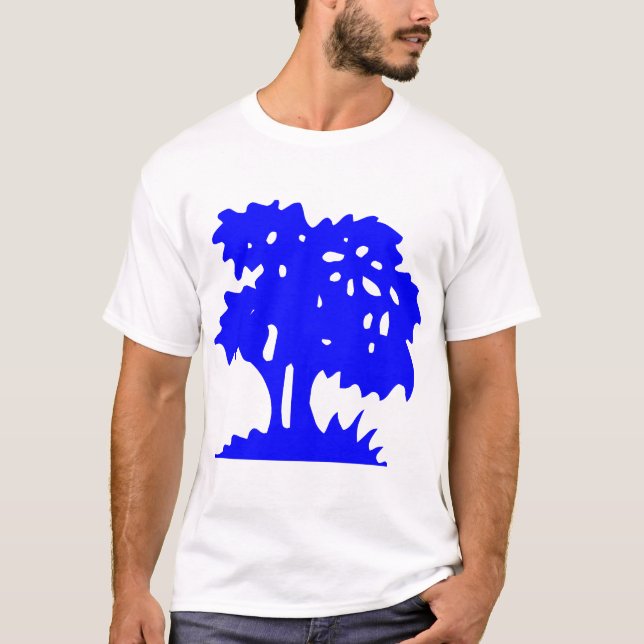 Camiseta Árbol personalizado - Azul (Anverso)