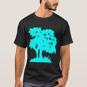 Camiseta Árbol personalizado - cian