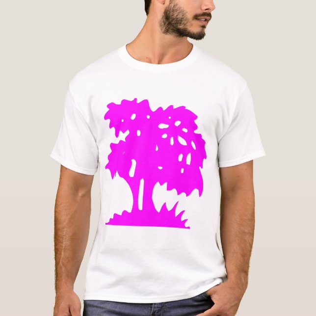 Camiseta Árbol personalizado - magenta (Anverso)