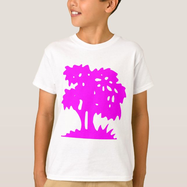 Camiseta Árbol personalizado - magenta (Anverso)