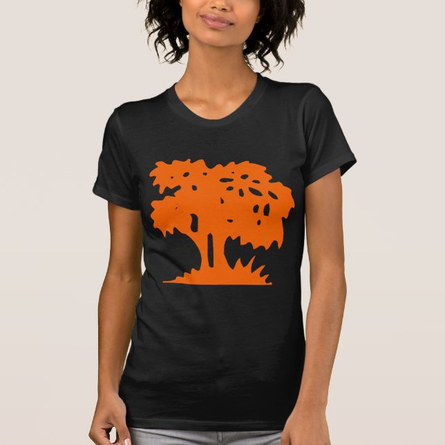 Camiseta Árbol personalizado - Naranja (Anverso)