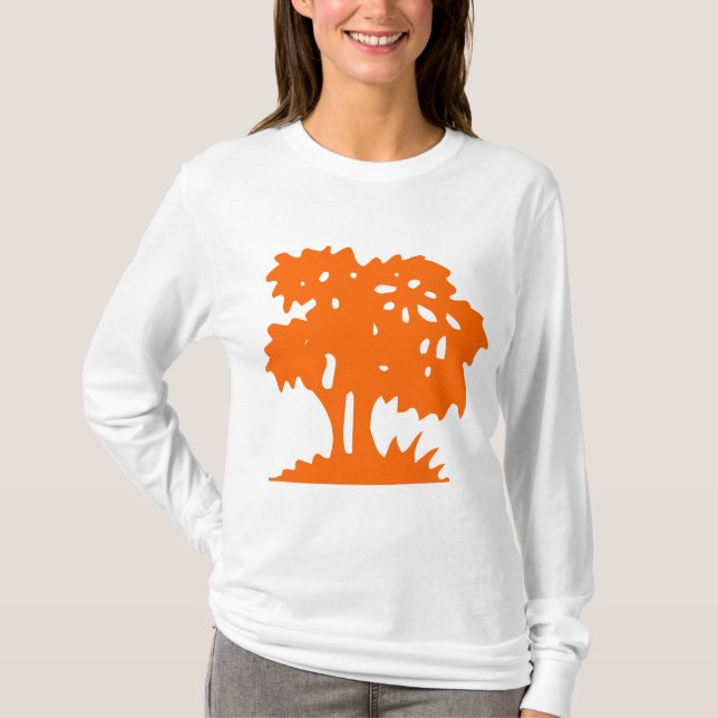 Camiseta Árbol personalizado - Naranja (Anverso)