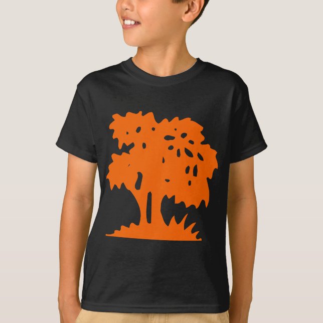 Camiseta Árbol personalizado - Naranja (Anverso)