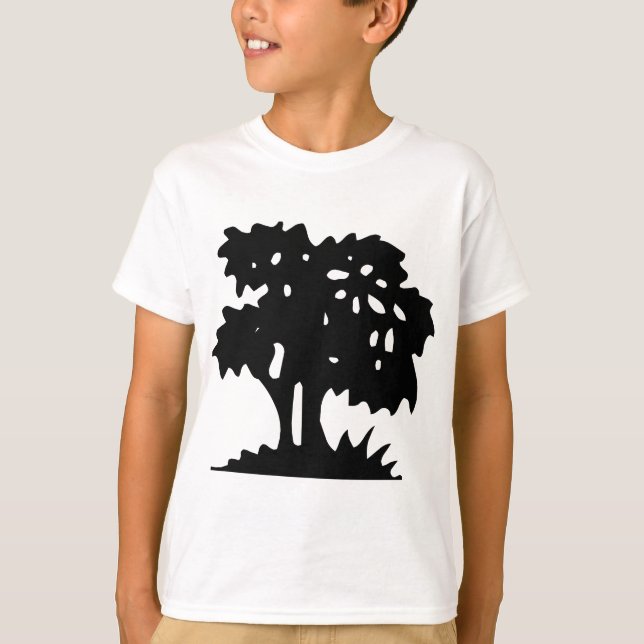 Camiseta Árbol personalizado - Negro (Anverso)